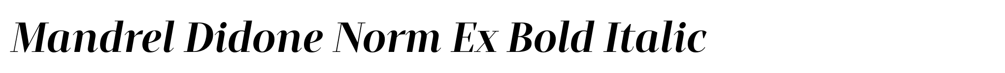 Mandrel Didone Norm Ex Bold Italic image